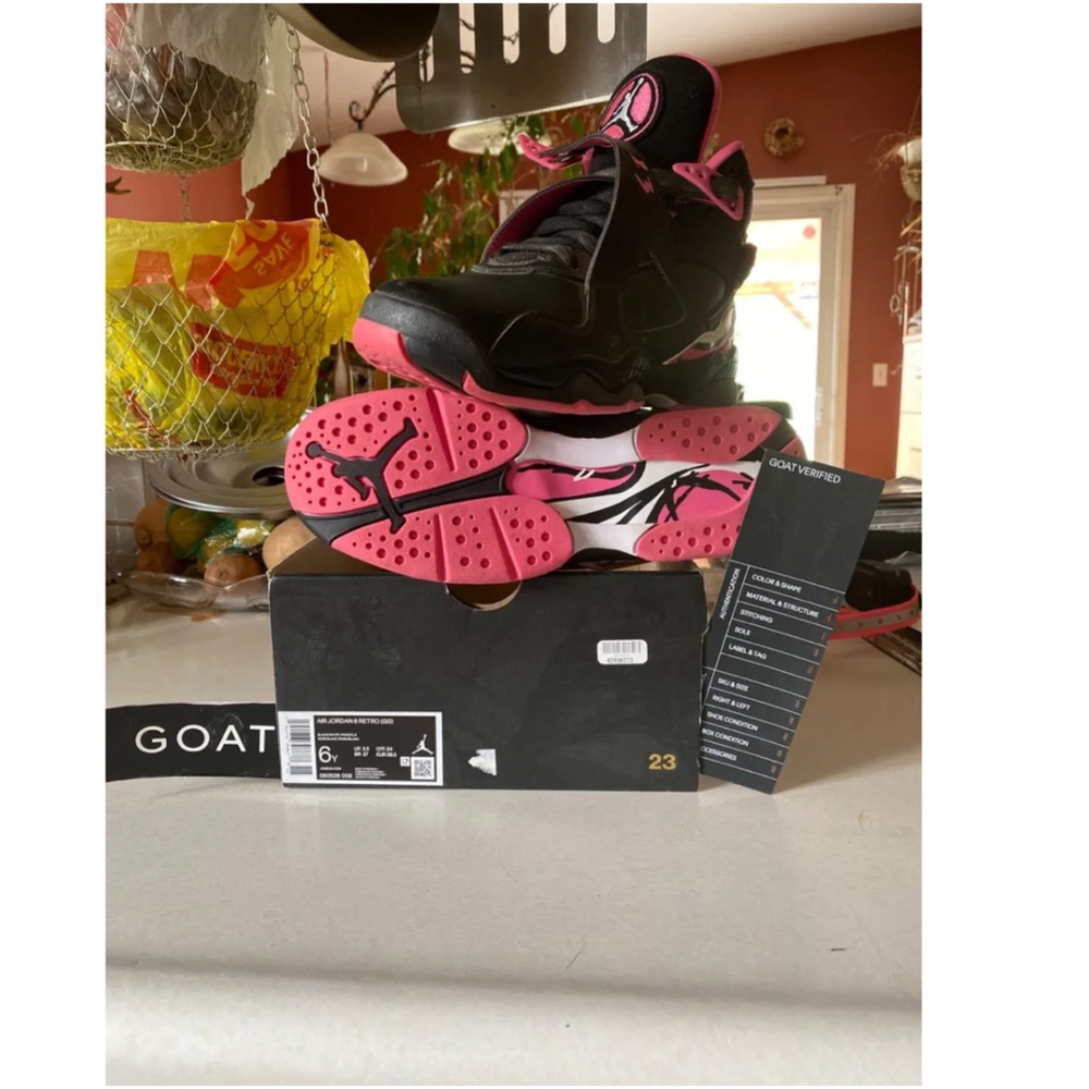Nike Air Jordan VIII 8 Retro GS Pinksicle 580528 006 Size 6Y Women's 7.5